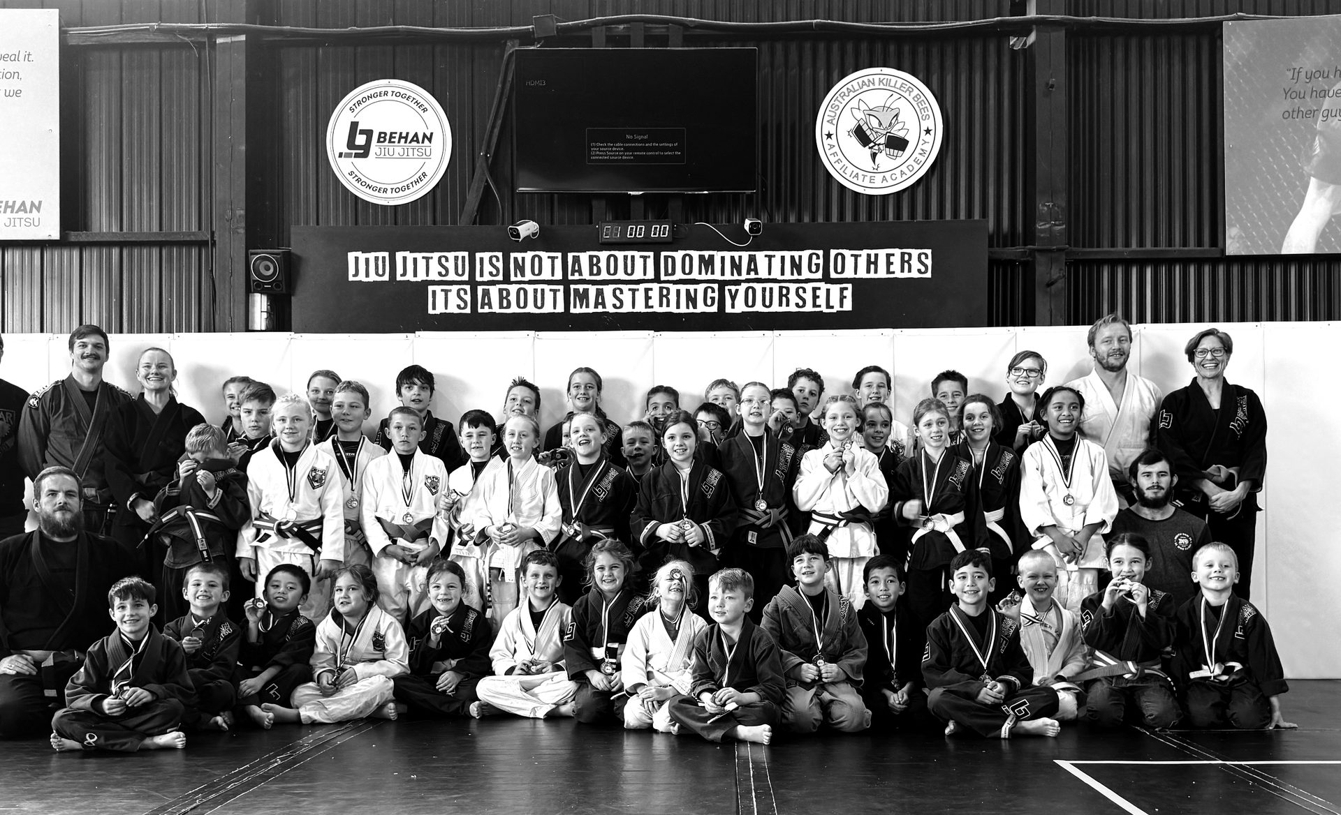 Kids BJJ class at Behan Jiu Jitsu Toowoomba